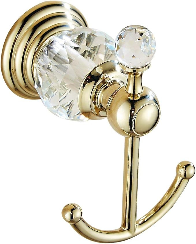 WINCASE Crystal Towel Hook, Gold Robe Hooks, Bathroom Hand Towel Wall Hanger for Clothes Closet W... | Amazon (US)
