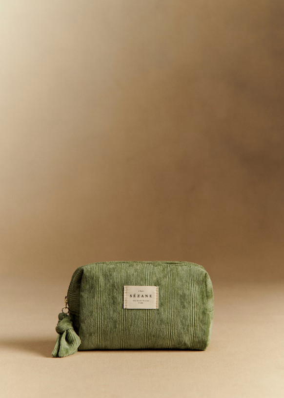 Makeup bag corduroy velvet | Sezane Paris - US