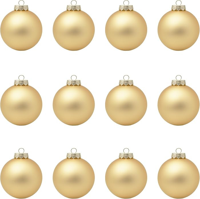 SLEETLY 12-Pack Blank DIY Christmas Ball Ornaments – Matte Paintable Ornaments for Crafts, Pers... | Amazon (US)