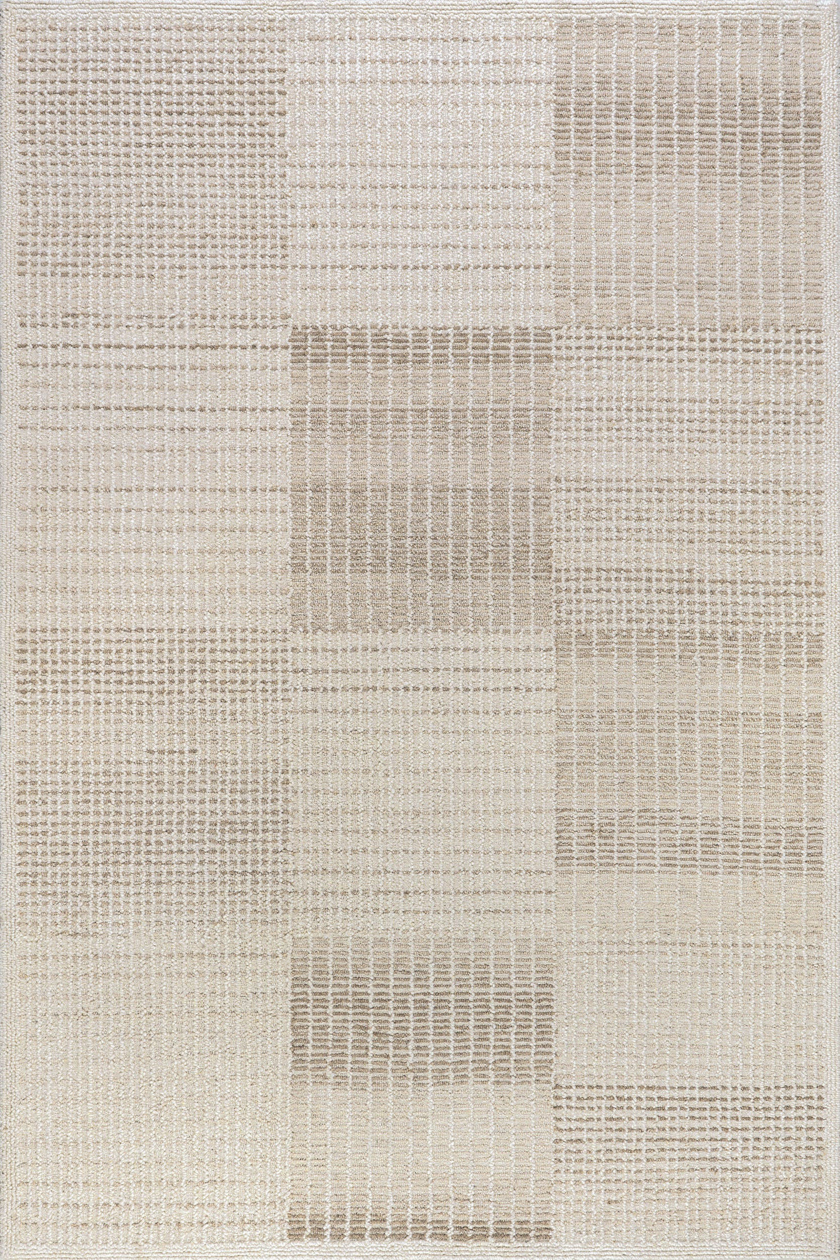 Ivory Montecito Tiled Wool 2' 6"" x 8' rug | Rugs USA
