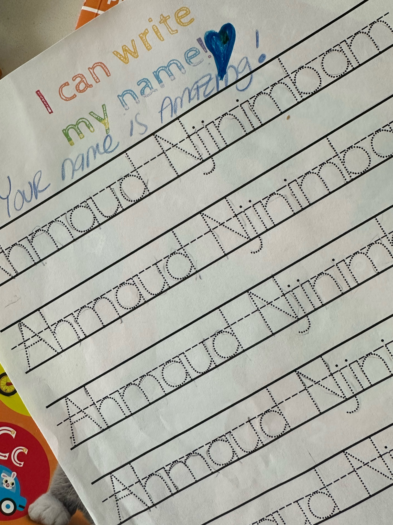 Help your kids write their name ! Tracing made easy with Etsy 🧡✏️📚
