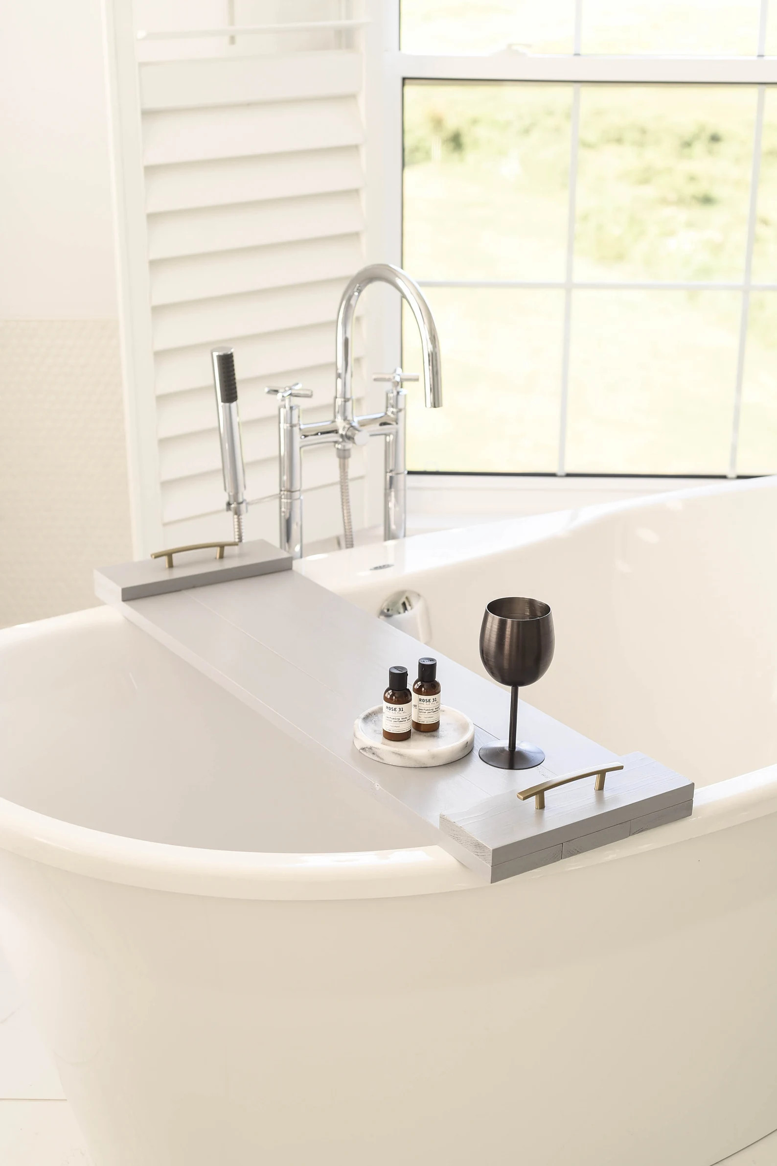 Bathtub Caddy With Gold Handles Bath Board Tub Tray Brass | Etsy | Etsy (US)