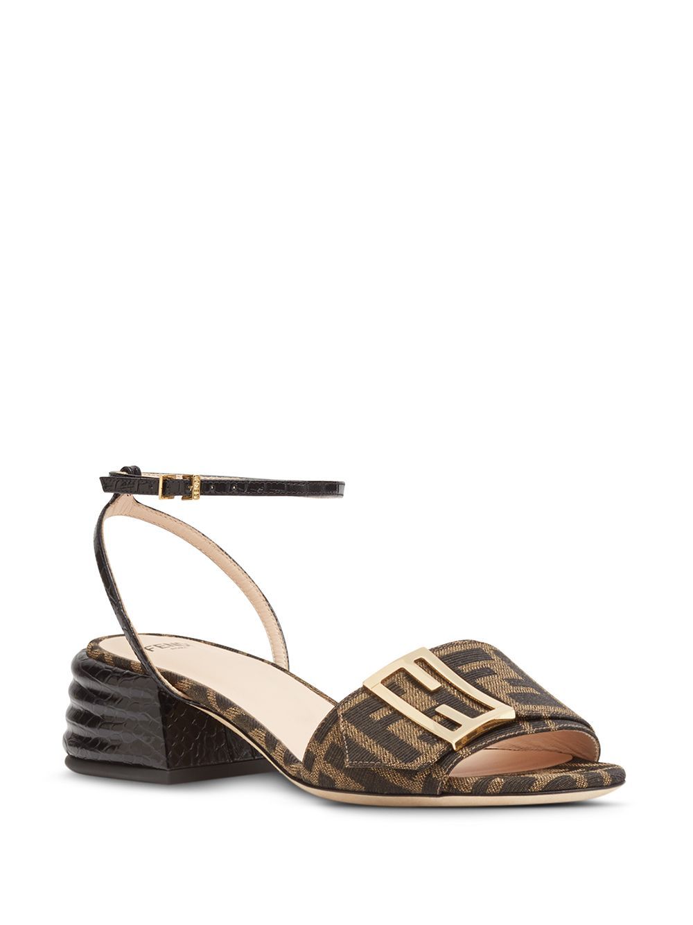 logo-print low-heel sandals | Farfetch (US)