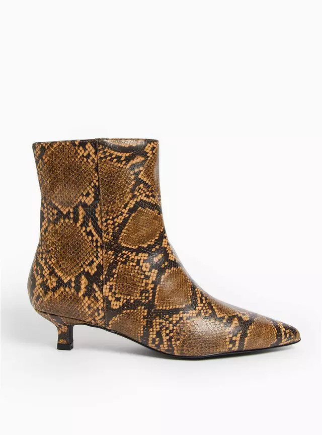 Buy Snake Printed Kitten Heel Ankle Boots 4 | Boots | Tu | Tu Clothing