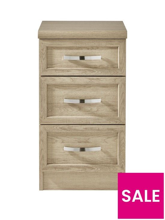 Camberley 3 Drawer Graduated Bedside Chest | Very (UK)
