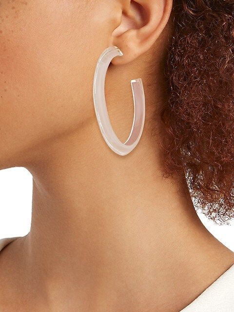 14K Goldplated & Lucite Medium Jelly Hoop Earrings | Saks Fifth Avenue