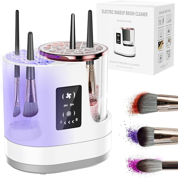 3 IN 1 Electric Makeup Brush Cleaner,Automatic Makeup Brush Cleaner with Makeup Brush Dryer,Porta... | Amazon (US)