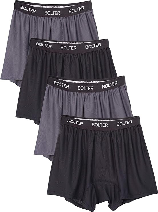 Bolter Men's 4 Pack Performance Boxers Shorts | Amazon (US)