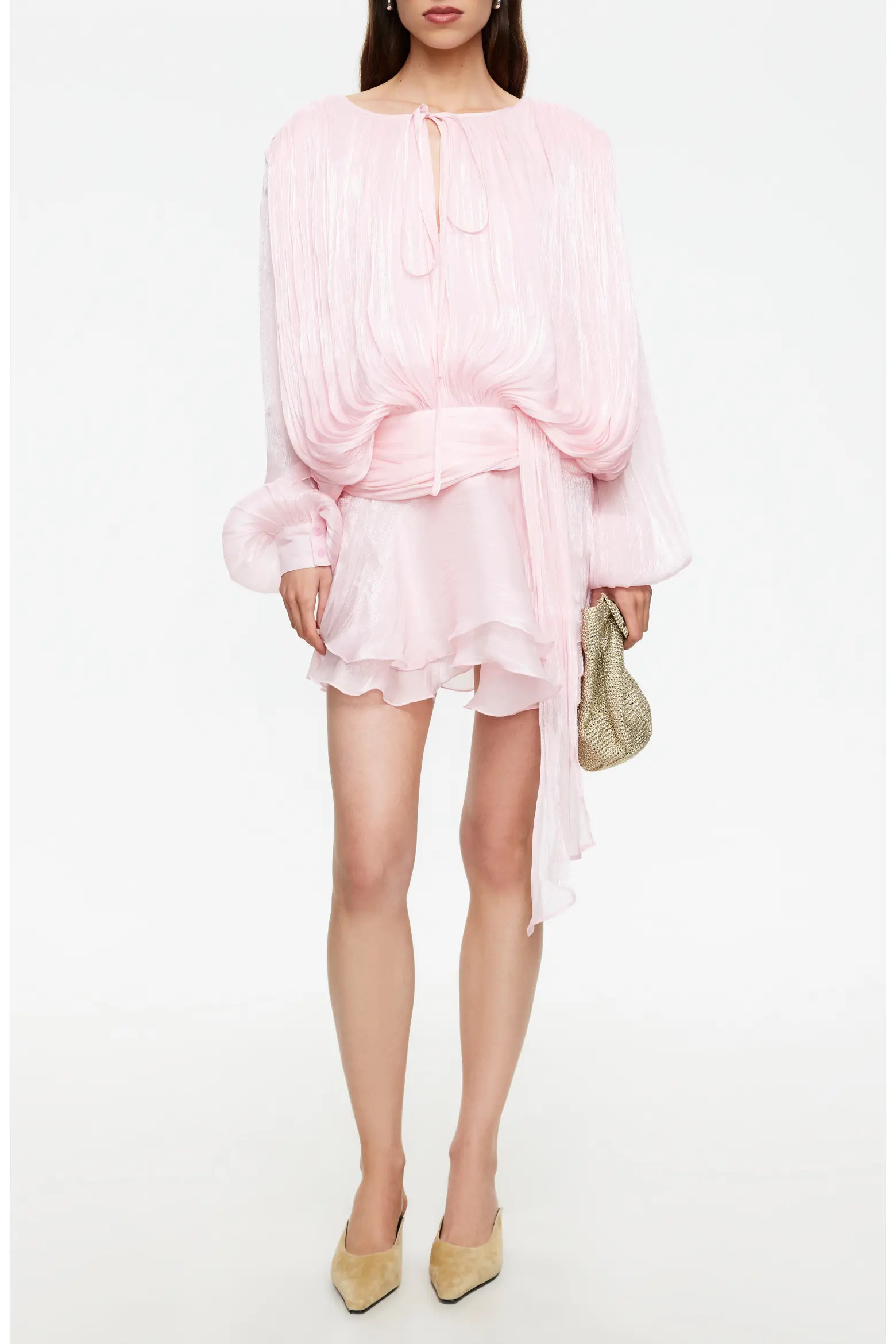 Elements Pleated Long Sleeve Minidress (Women) | Nordstrom | Nordstrom