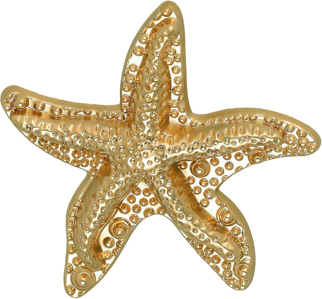 2in Vintage Gold Starfish Brooch for Women Ocean Party Accessory | Amazon (US)