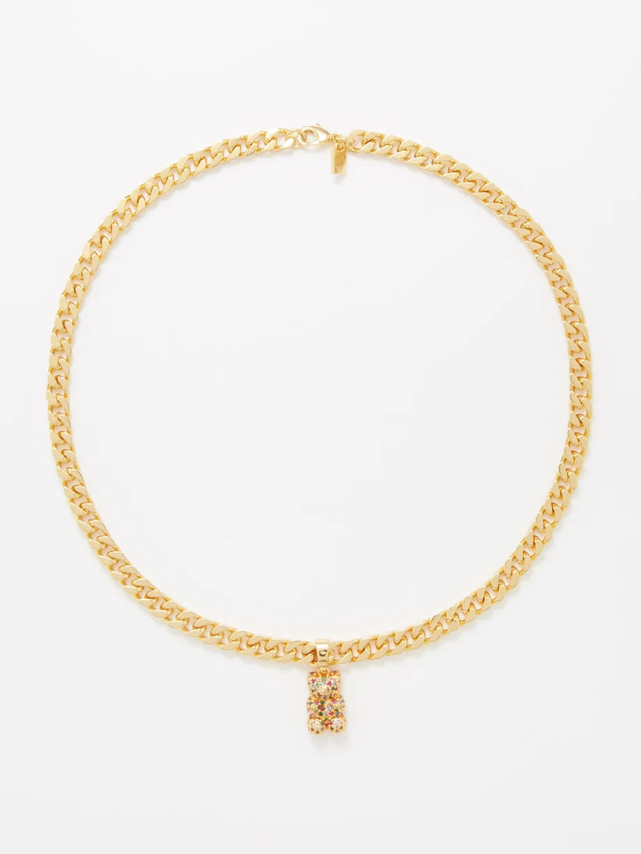 Nostalgia Bear 18kt gold-plated necklace | Crystal Haze | Matches (US)