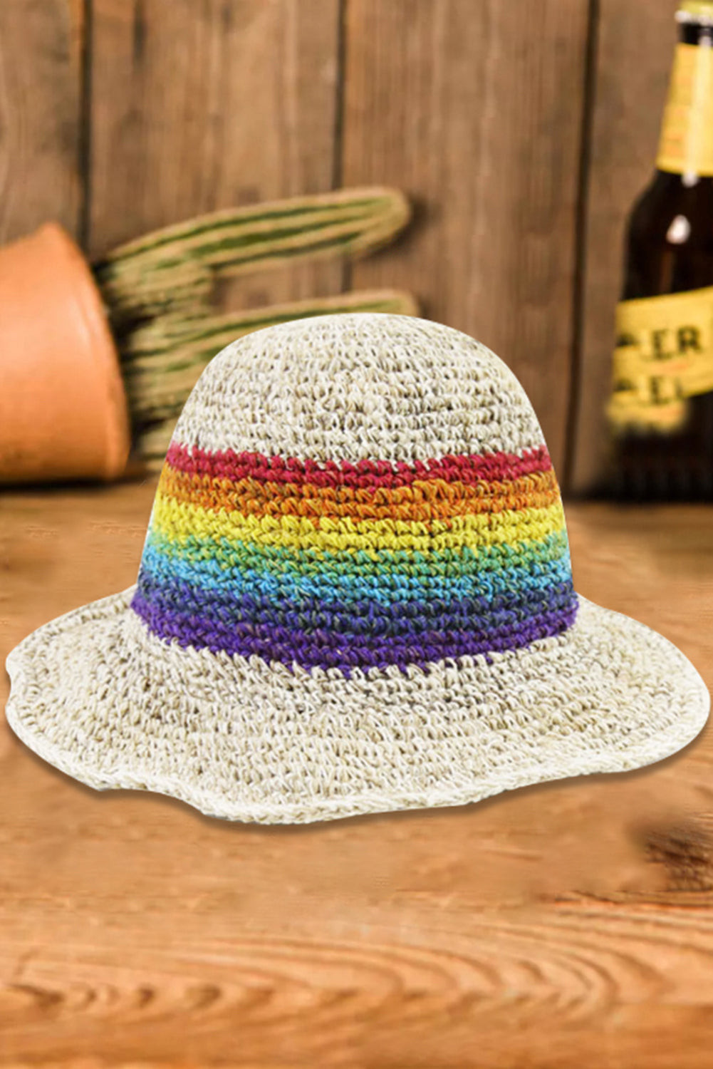 Rainbow Straw Hat | Evaless