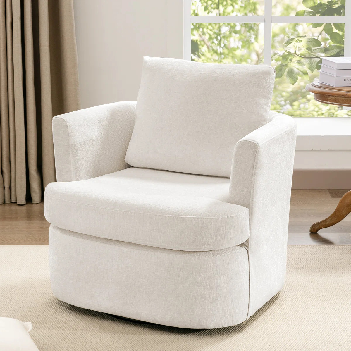 Upholstered Swivel Barrel Chair | Wayfair North America