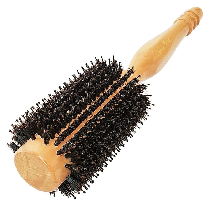 High-Density Boar Bristle Blow-dry Wooden Round Hairbrush Medium (1.2" Core, 2.4" with Bristles) ... | Amazon (US)