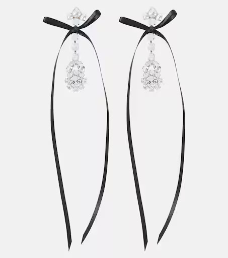 Bow-detail embellished drop earrings | Mytheresa (US/CA)