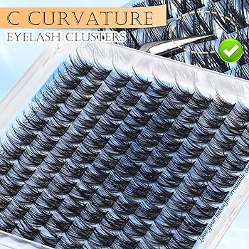 PHKERATA 12mm Wispy Lash Clusters Natural Cluster Eyelash Extensions | Amazon (US)