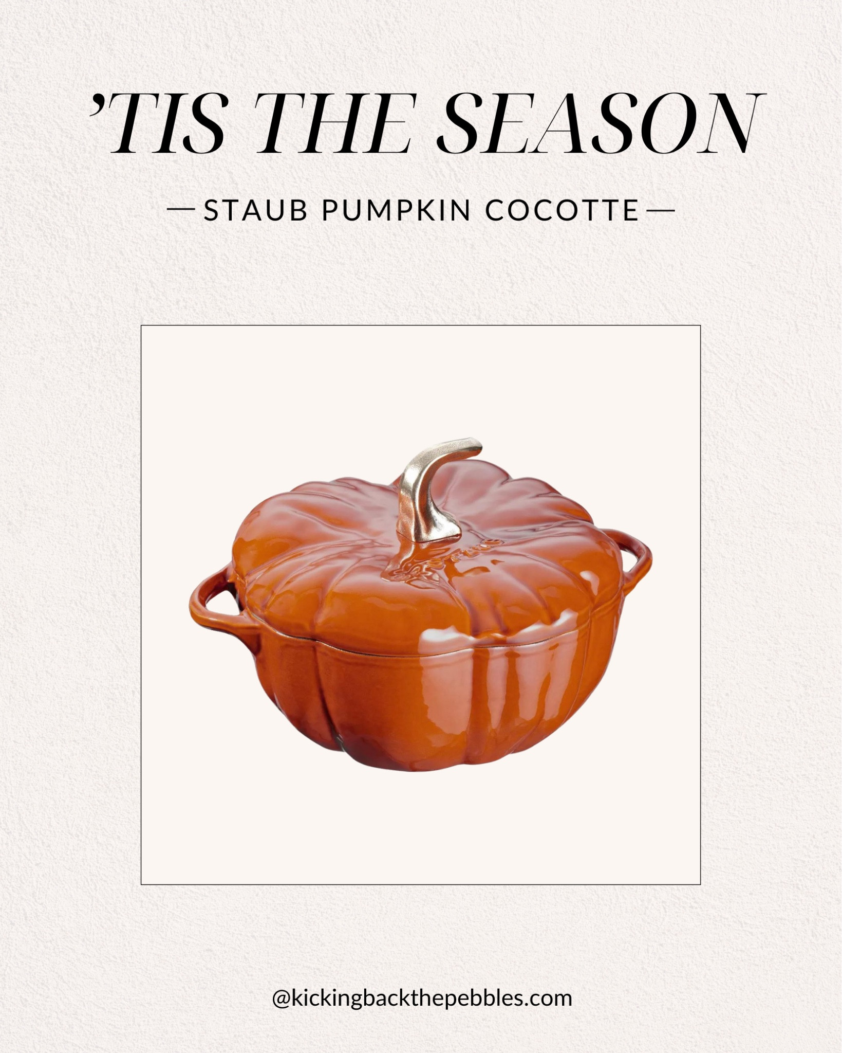 🍂 Cook in style this fall with a STAUB pumpkin cast iron cocotte! Perfect for seasonal recipes and adding a cozy touch to your kitchen. #FallCooking #CastIronCocotte #KitchenEssentials #PumpkinCocotte #CozyHome

#LTKHome #LTKSeasonal
