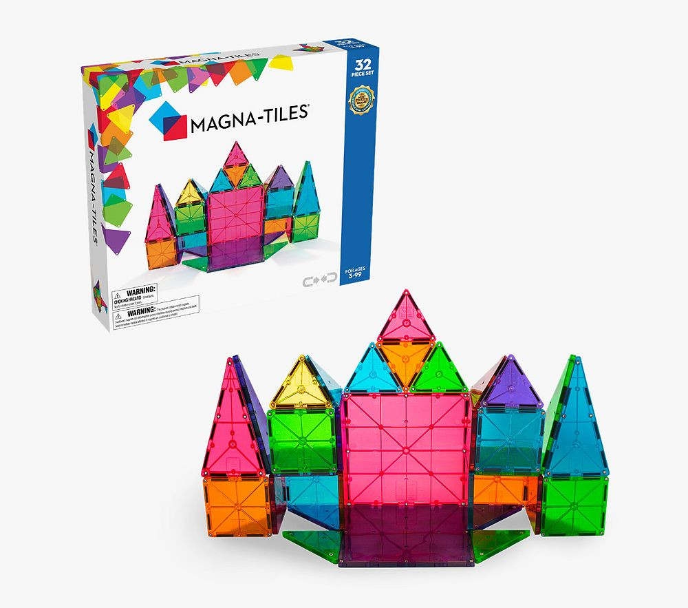 MAGNATILES Classic 32 Piece Magnetic Construction Set | Pottery Barn Kids