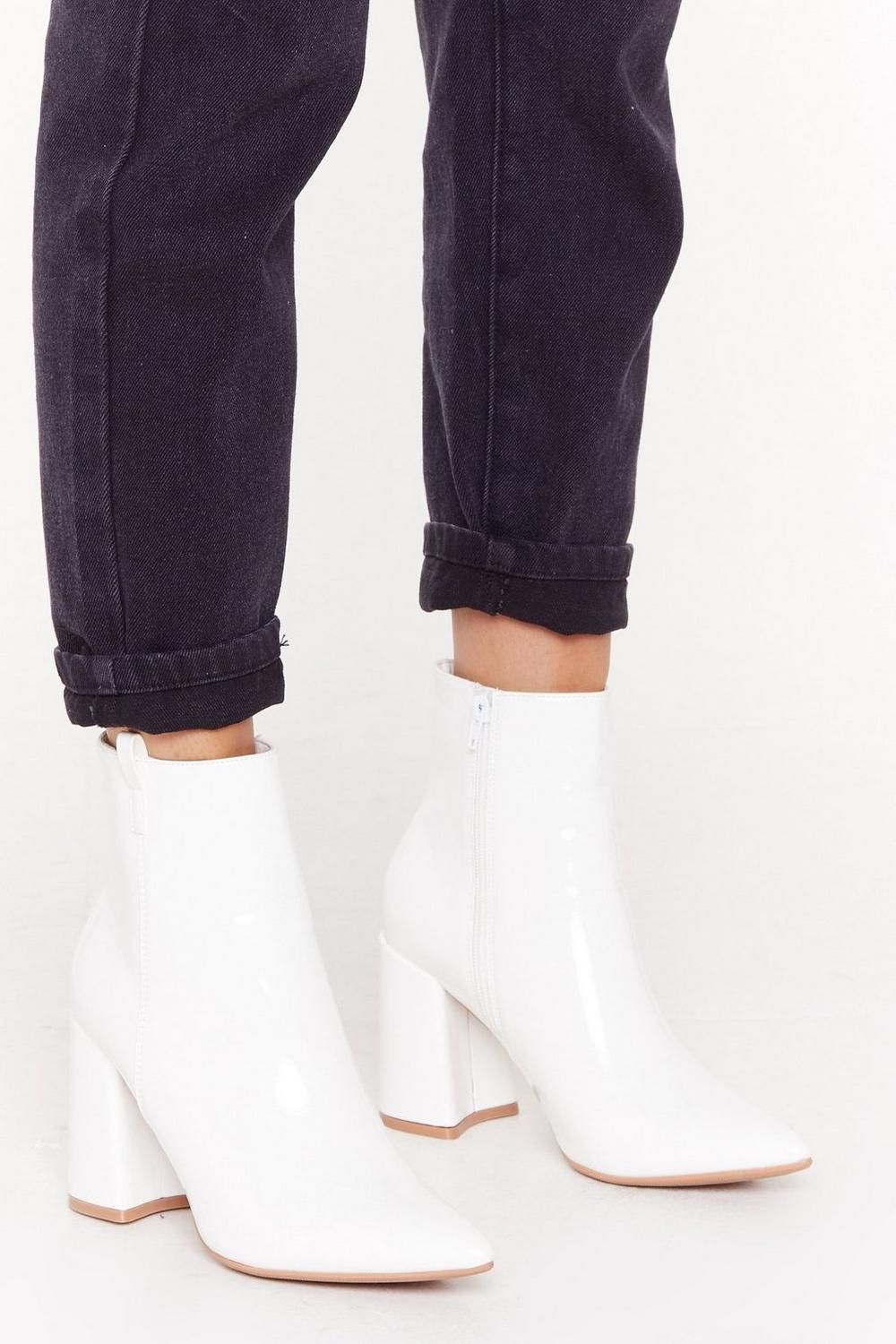 Pointed Patent Flare Heel Ankle Boot | NastyGal (UK, IE)