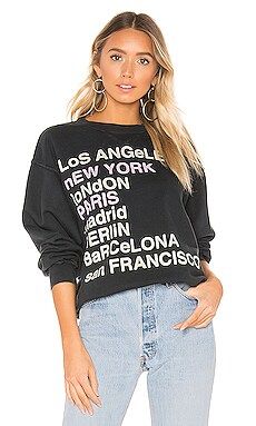 ANINE BING City Love Sweatshirt in Charcoal from Revolve.com | Revolve Clothing (Global)