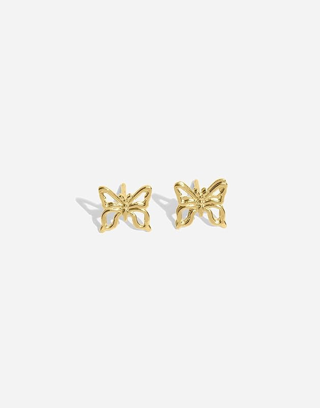 Gold Butterfly Stud Earrings Handmade By Katie Dean Jewelry | Amazon (US)
