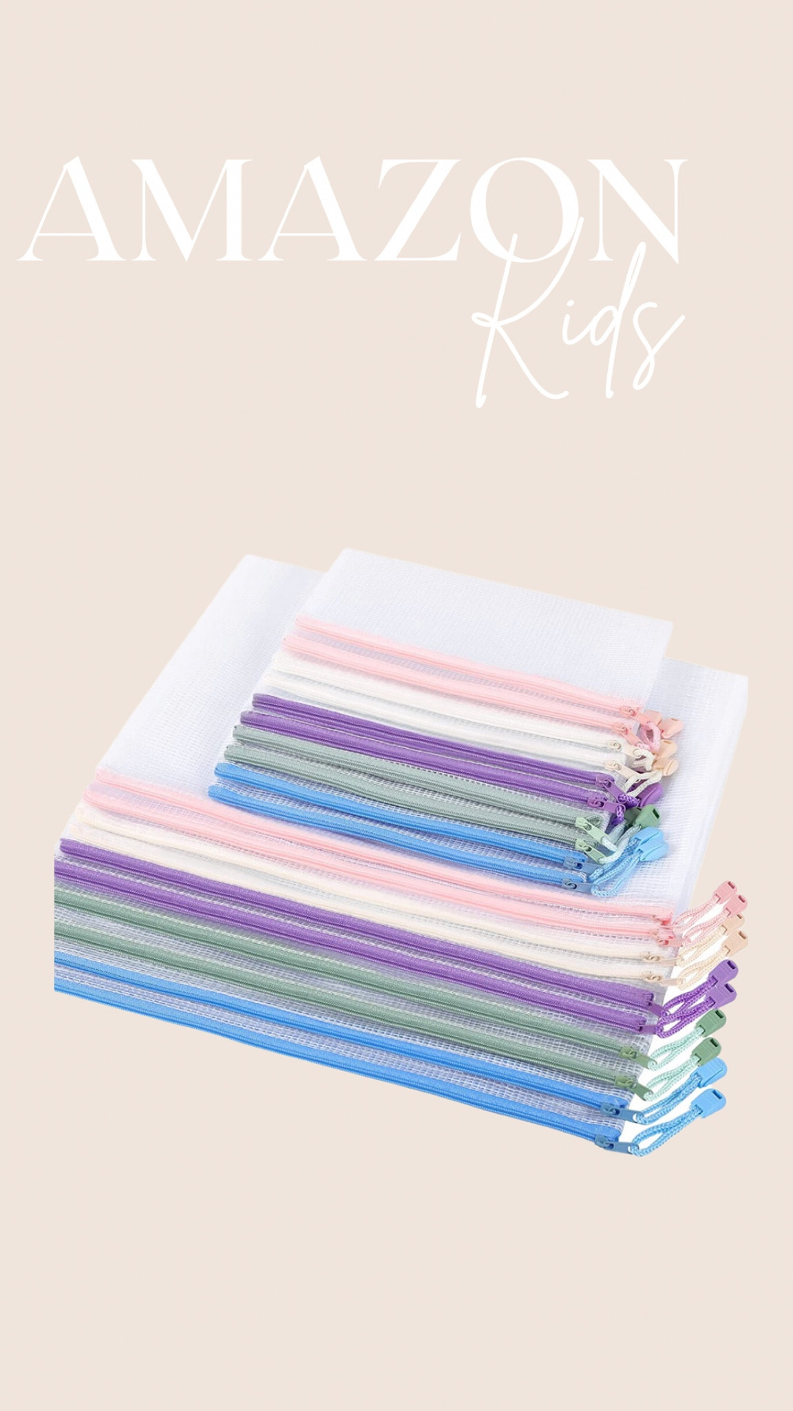 SKYDUE 20pcs Mesh Zipper Pouch Zipper Bags, Pouch Bags, 2 Sizes Waterproof Plastic Document Pouch for Travel Storage, Office and Home Organize, 5 Colors

#LTKFind #LTKkids