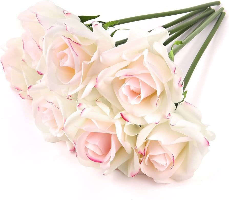Eyamumo Fake Flowers, Faux Silk Real Touch Artificial Rose Flowers for Decoration DIY, Wedding Pa... | Amazon (US)