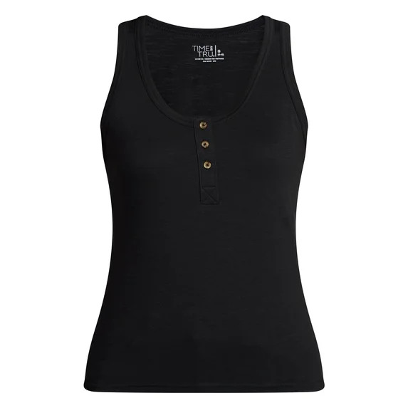 Time and Tru Women’s Slub Henley Tank Top, sizes XS-XXXL | Walmart (US)