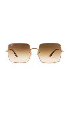 Ray-Ban Square Sunglasses in Rose Gold from Revolve.com | Revolve Clothing (Global)