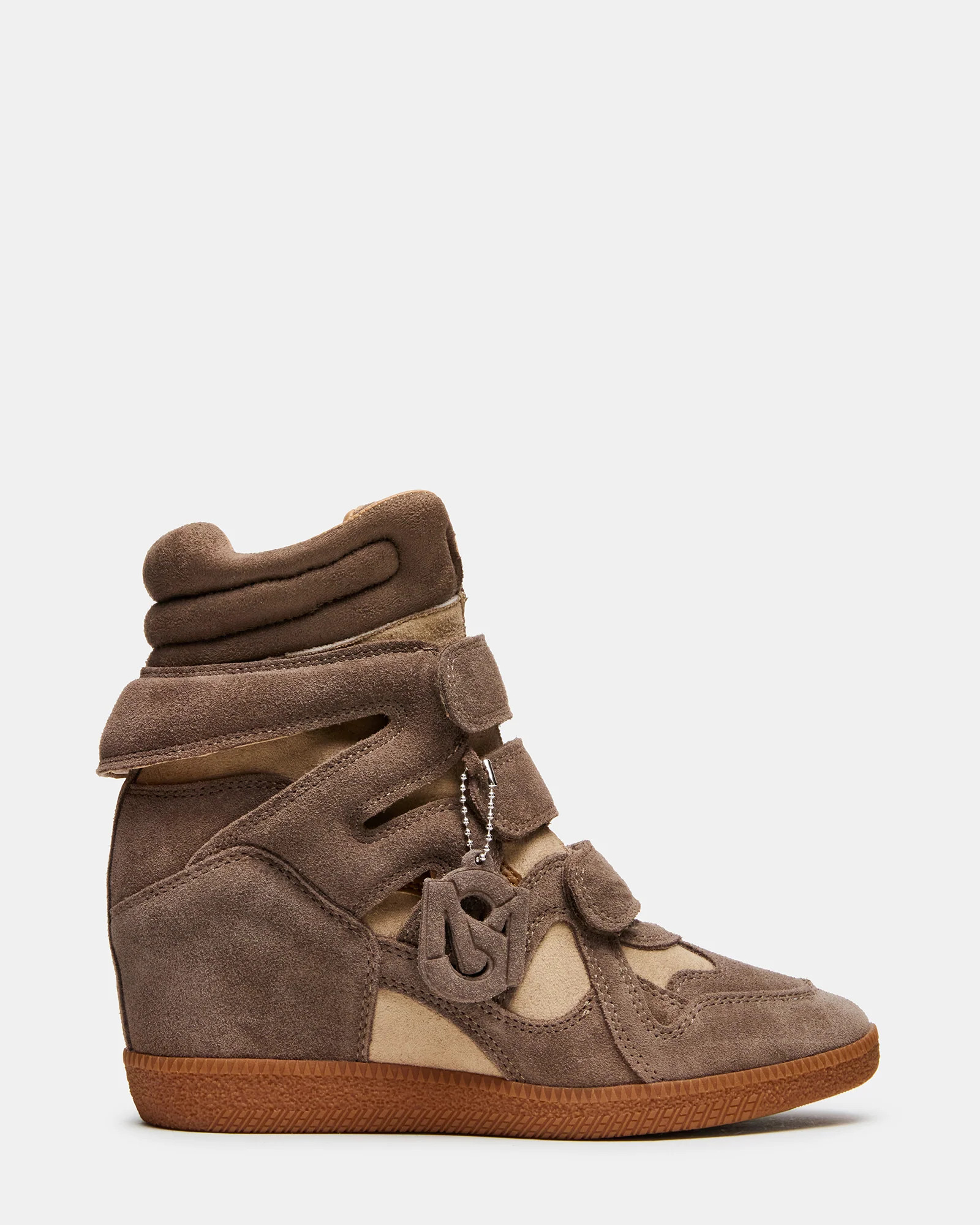 MAVIS Taupe Suede High-Top Velcro Women's Sneaker | Steve Madden (US)
