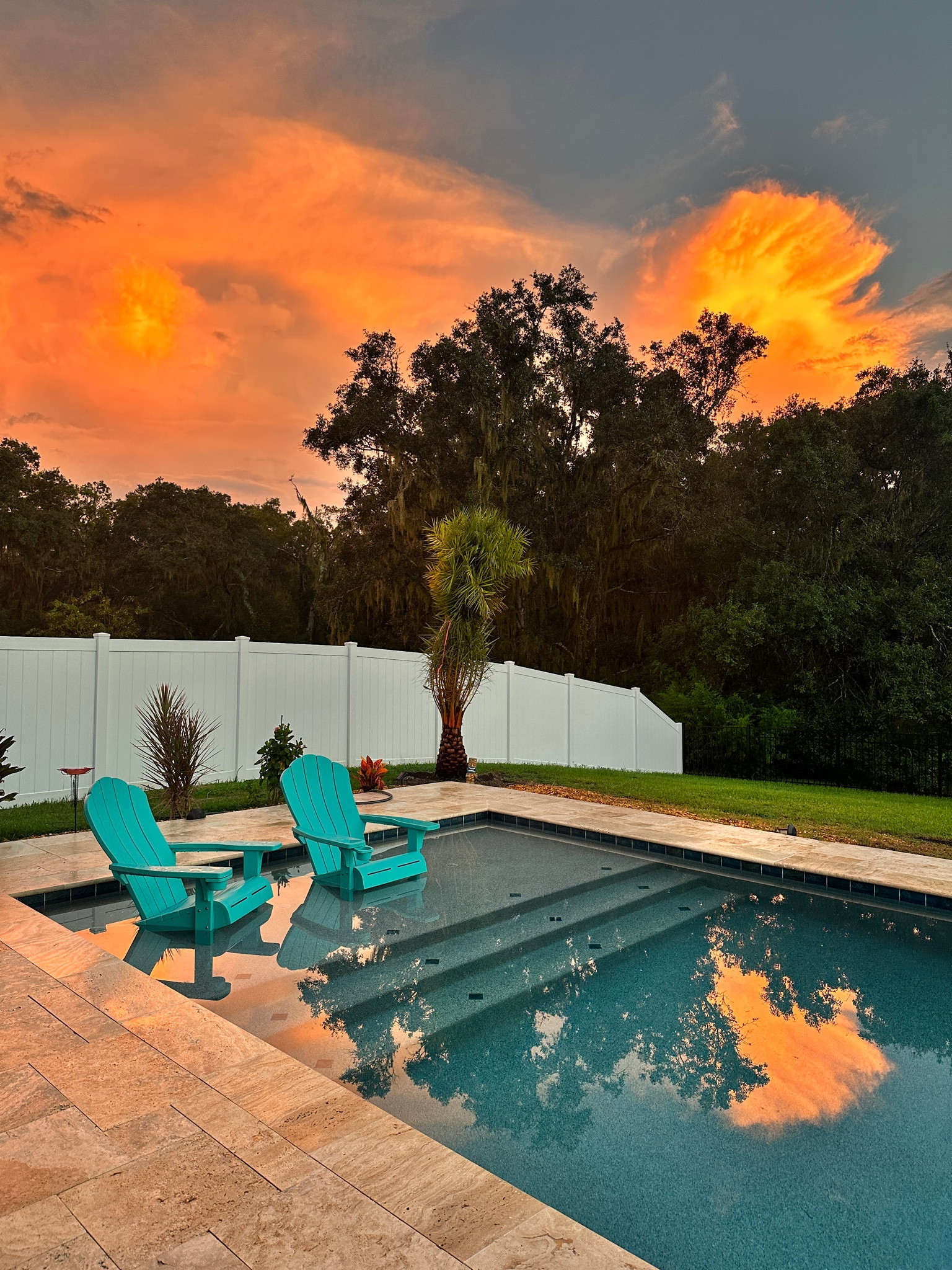 Pool chairs perfect for a pool shelf to watch sunsets, cup holders and easy to clean. 

#LTKhome #LTKSeasonal #LTKswim