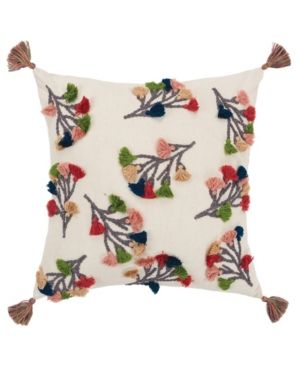 Rizzy Home Floral Polyester Filled Decorative Pillow, 20" x 20 | Macys (US)
