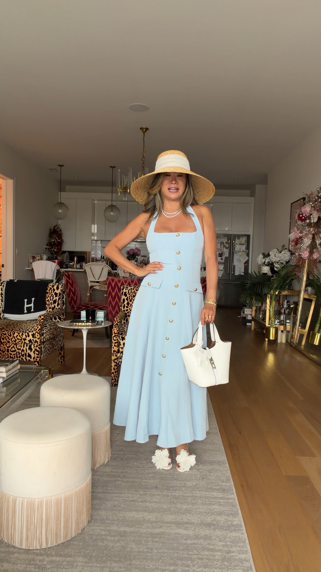 Summer dress blue. Miss circle. Size small. Hat I'll link exact and similars. 
All accessories linked.

#LTKootd #LTKgrwm