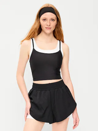 PowerSoft Layered Longline Bra | Old Navy (US)