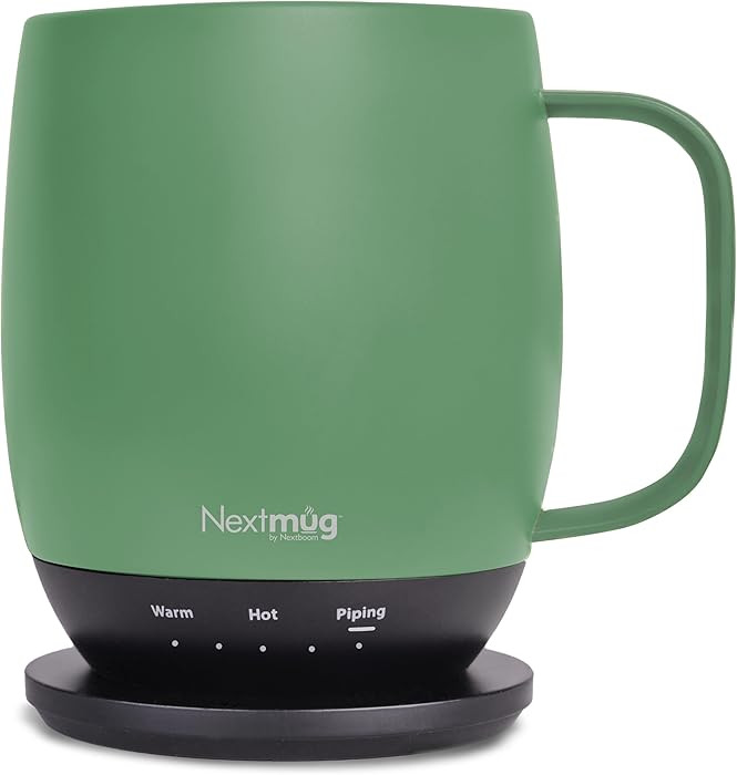 Nextmug - Temperature-Controlled, Self-Heating Coffee Mug (Sage - 14 oz.) | Amazon (US)