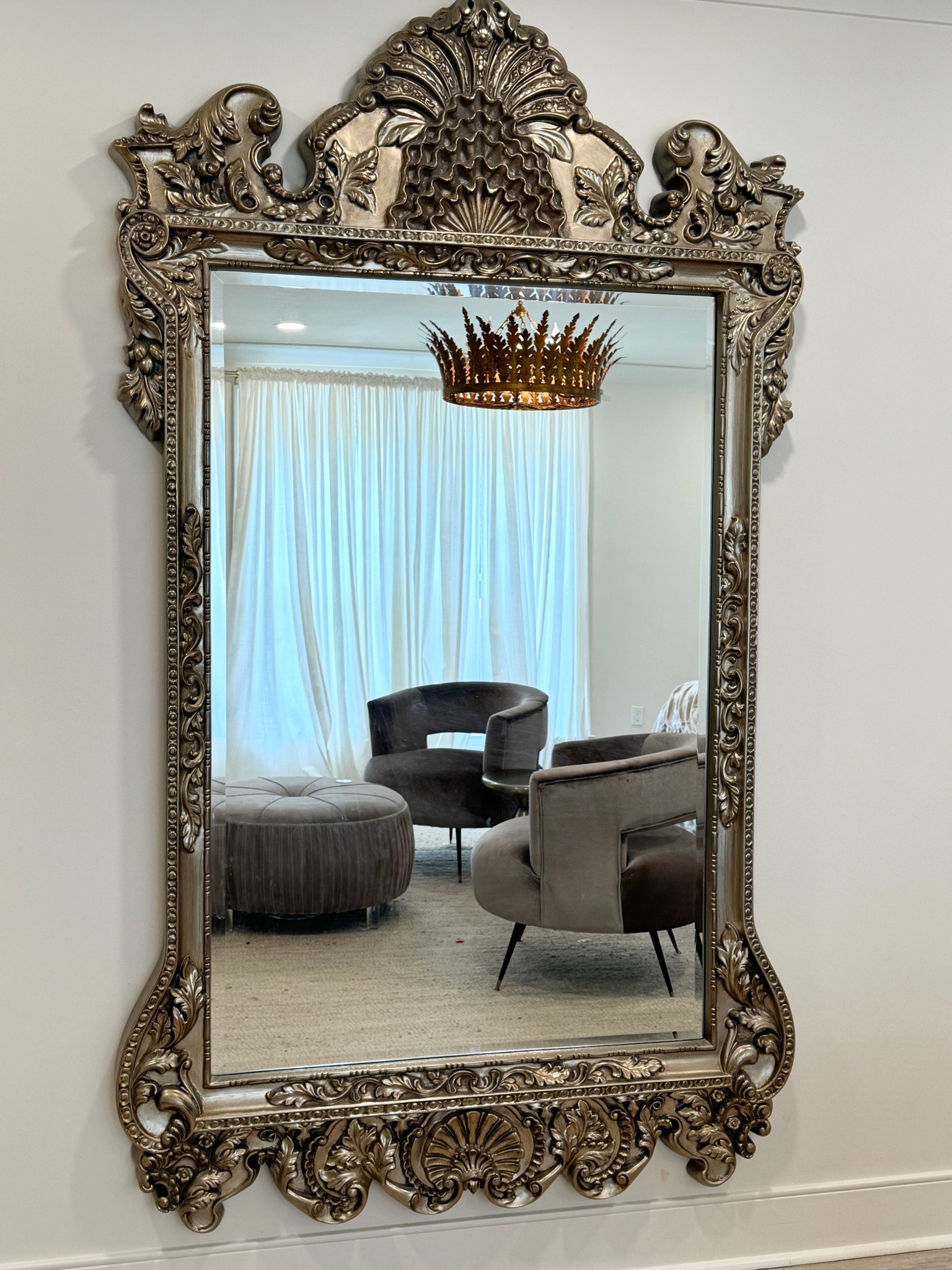 My favorite part of my bedroom. This ornate floor length mirror for such a good price point! Couldnt love it more! #wayfair #howardelliot #ornatemirror #lookforless

#LTKStyleTip #LTKFamily #LTKHome