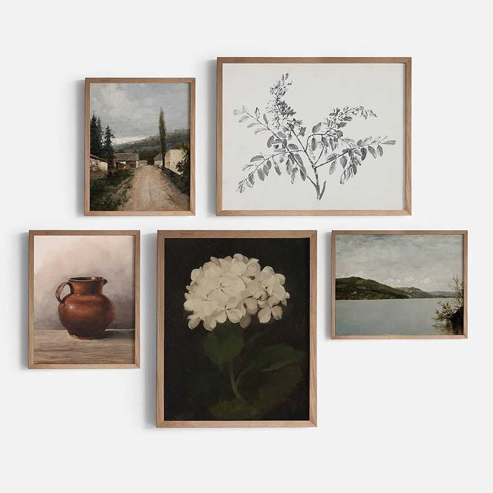 Vintage French Art Prints And Posters - Set 5 French Country Wall Decor Neutral Color, Still Life... | Amazon (US)
