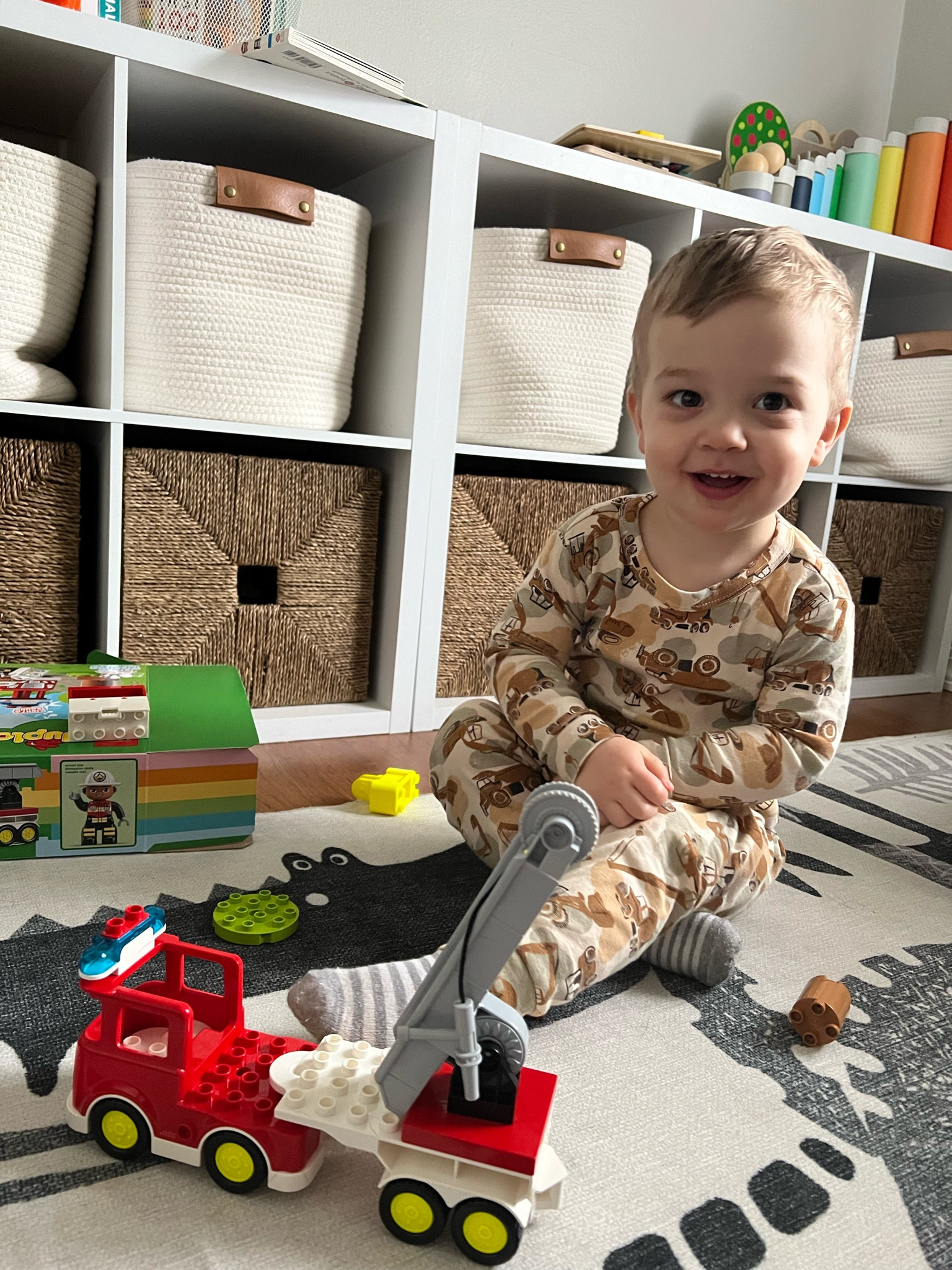 Ezra is a perfect age to enjoy the Lego duplos. We have so many but this fire truck one is his favorite right now  

#LTKbaby #LTKfamily #LTKkids