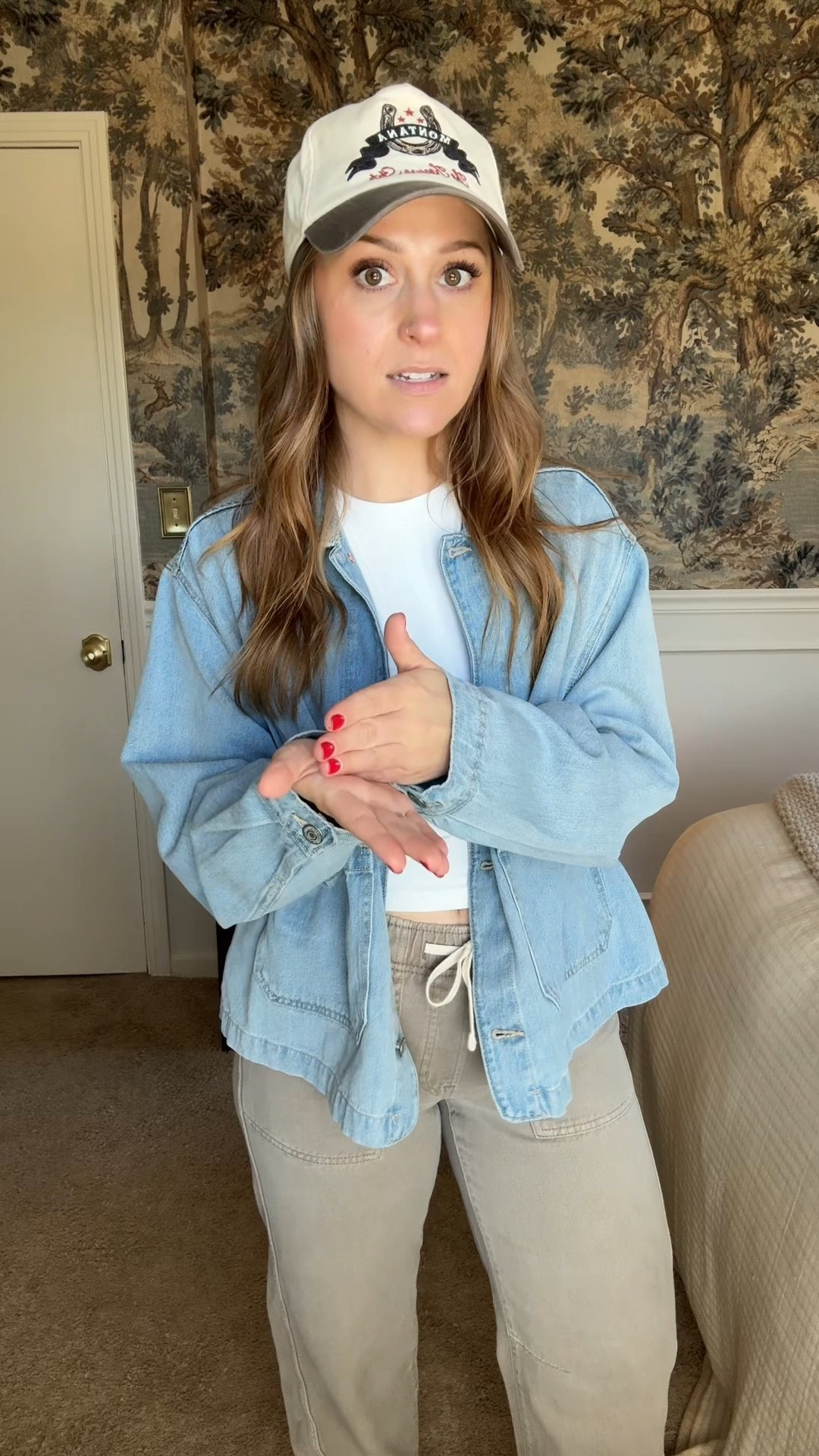 Looove these barrel pants from Gap Factory!! They’re a mid-rise and I’m wearing a size small! I’m wearing a size large in the Jean jacket! 

#LTKmomlife #LTKSaleAlert #LTKootd
