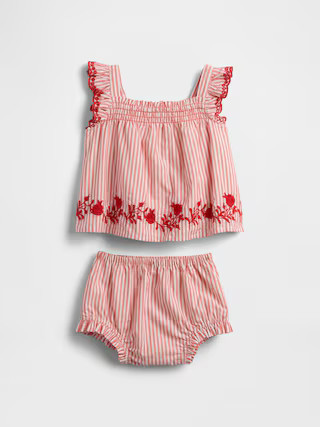 Baby Striped Poplin Outfit Set | Gap (US)