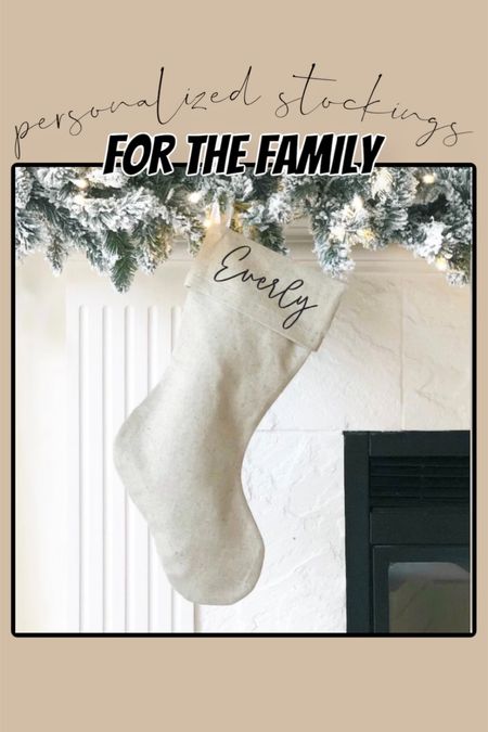 Personalized stockings under $25!! Several font styles to choose from. 

#LTKHoliday #LTKunder50 #LTKSeasonal