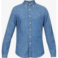 Polo Ralph Lauren Men's Dark Wash Slim-Fit Denim Sport Shirt, Size: M | Selfridges