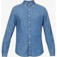 Polo Ralph Lauren Men's Dark Wash Slim-Fit Denim Sport Shirt, Size: M | Selfridges
