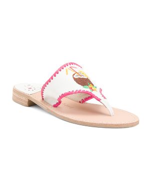 Made In Brazil Leather Drink Sandals | TJ Maxx