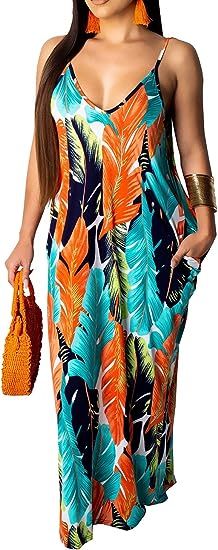 SheKiss Women's Casual Sexy Summer Stripe Bodycon Long Maxi Dresses Floor Length Sleeveless Plus ... | Amazon (US)