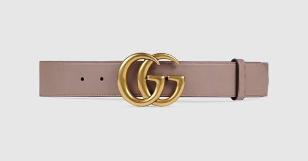 Leather belt with Double G buckle | Gucci (US)