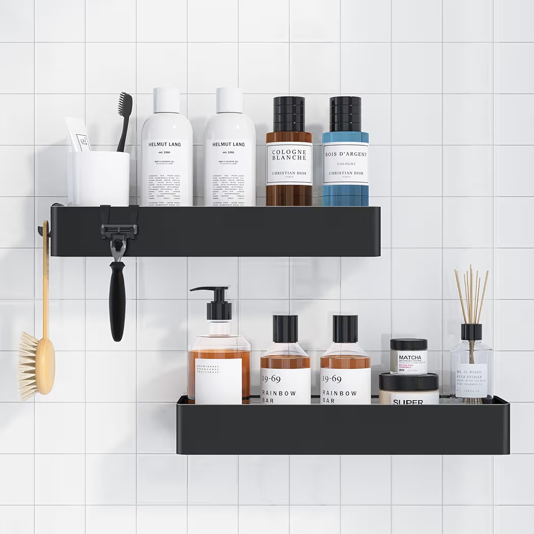 Kitsure Shower Caddy - 2 Pack Adhesive Shower Organizer, Rustproof Metal Shelves, No-Drill Bathro... | Amazon (US)