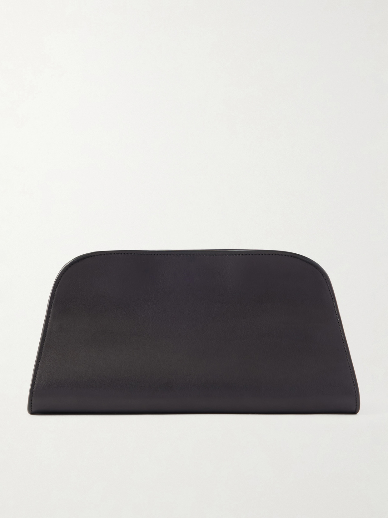 The Row - Peggy Leather Clutch - Black | NET-A-PORTER (US)