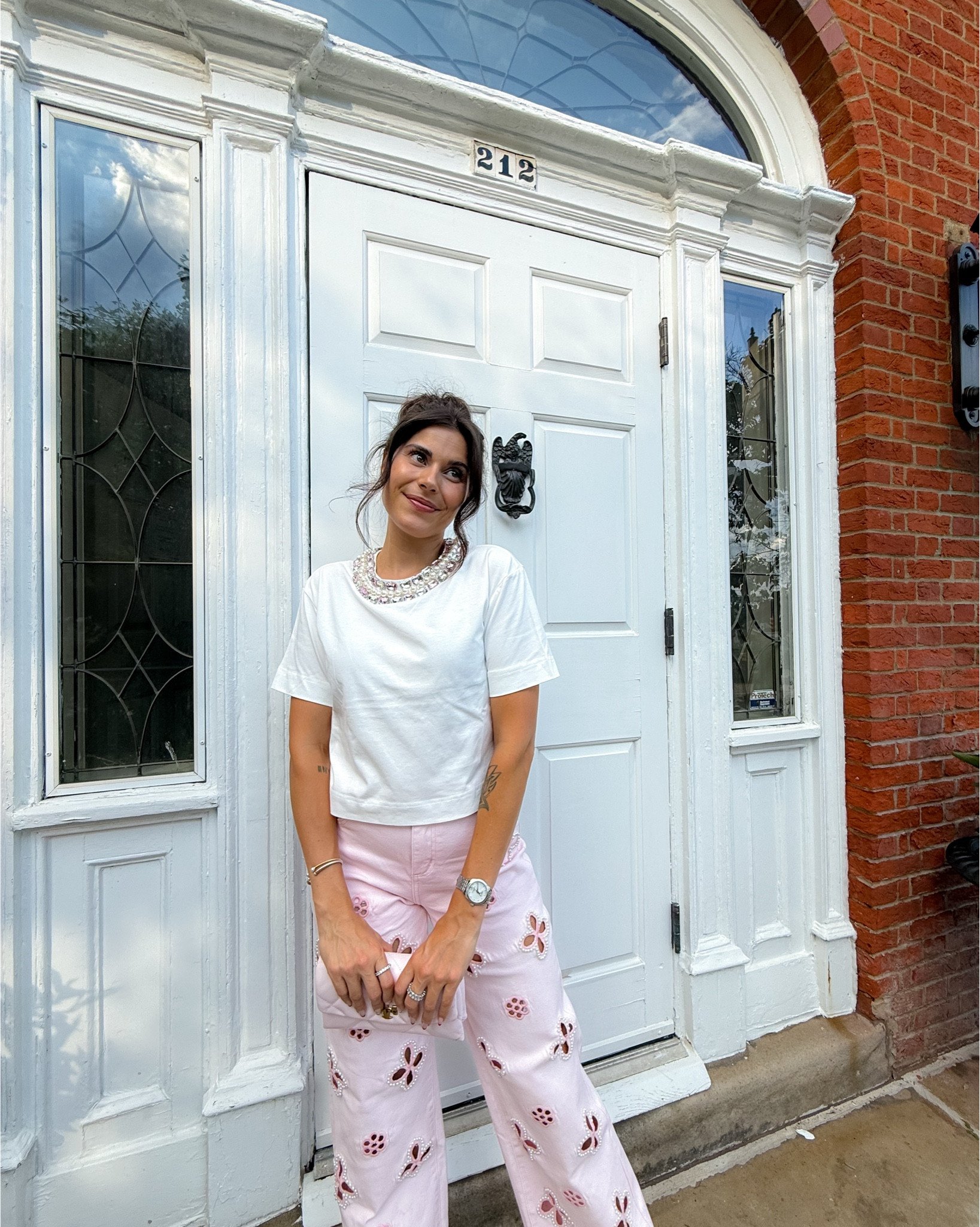 Happy Wednesday! 🌸

OOTD is @thenolishop & I’m obsessed! ✨

& they’re having a major sale right now! Use code FIREWORKS for an extra 40% off your order! 

Shop my outfit at the links below!

#thenolishop #summerstyle #rhinestonetop #pinkpants #pearlfashion #denim #ootd #ad #liketkit #salealert 

#LTKSaleAlert #LTKFindsUnder100 #LTKStyleTip