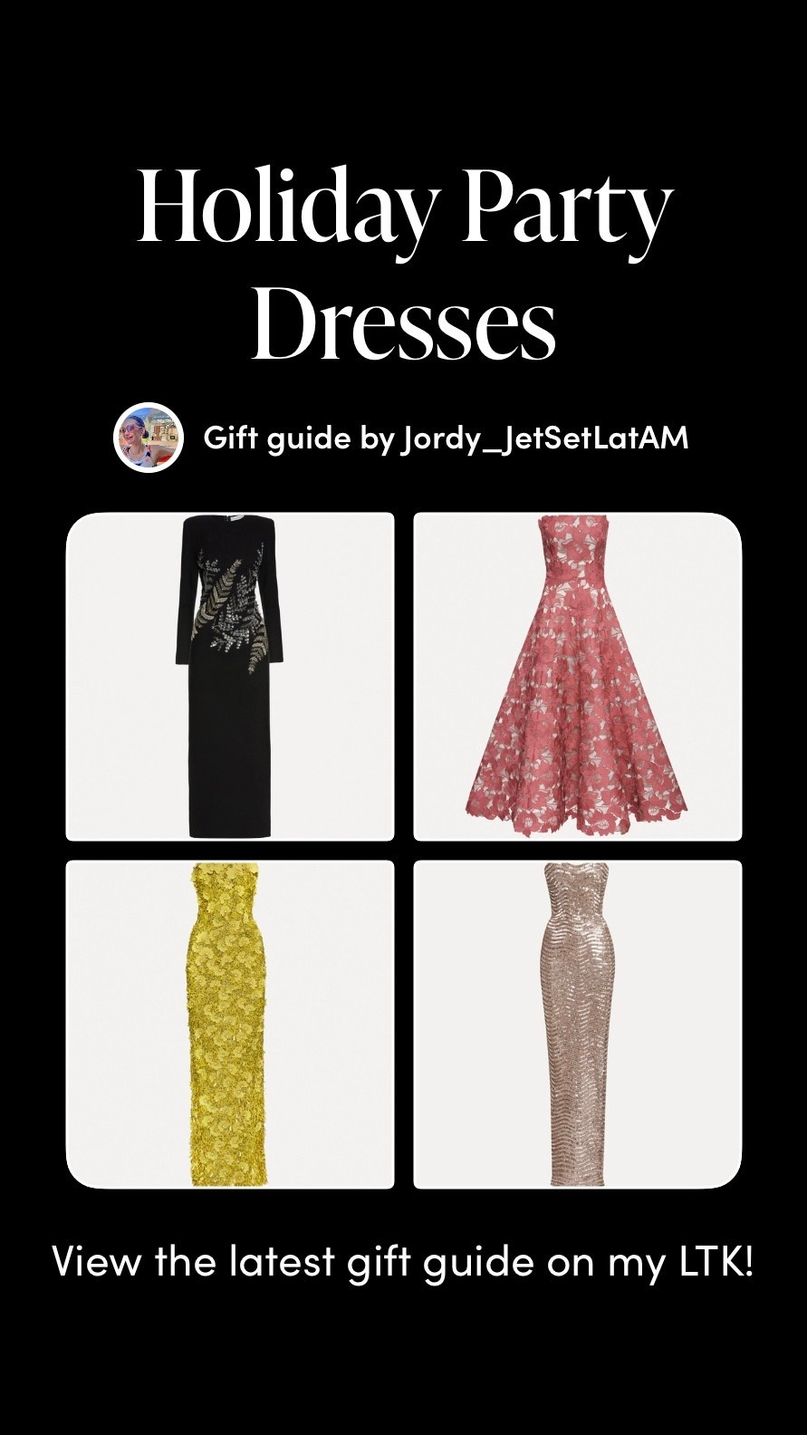 Holiday Party Dresses | Glam Evening Gowns & Festive Looks

Holiday soirées call for drama, shimmer, and silhouettes that turn moments into memories. This curated edit brings together the season’s most glamorous party dresses — sequins, lace, metallics, and sculpted evening gowns designed to shine under every chandelier.
Explore the full JetSet LatAM holiday dress guide on my LTK.

#LTKGiftGuide #LTKHoliday #LTKBeauty